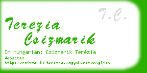 terezia csizmarik business card