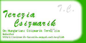 terezia csizmarik business card